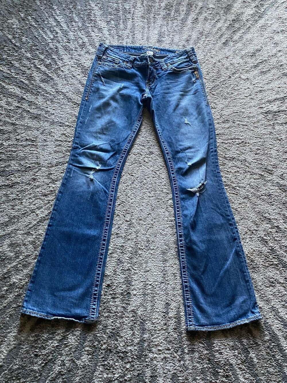 Silver Jeans Co. Pioneer Bootcut Distressed Jeans Women's W29 L33